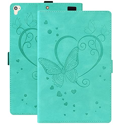 Rosbtib Hülle Kompatibel mit iPad 9.7, iPad Air 2 Hülle Weich PU Leder Schutzhülle Stoßfest Smart Case Book Cover mit Ständer für iPad 6. Generation 5. Generation/iPad Air 2/Air, Grün von Rosbtib