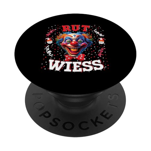 Köln Rut und Wiess Kölner Dom Karnevalskostüm Clown Kostüm PopSockets Klebender PopGrip von Rot Weiss Karneval Kostüm Fasching Köln Mainz