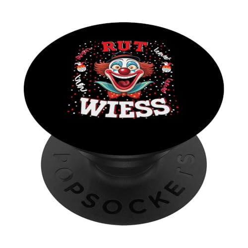 Köln Rut und Wiess Kölner Dom Karnevalskostüm Clown Kostüm PopSockets Klebender PopGrip von Rot Weiss Karneval Kostüm Fasching Köln Mainz