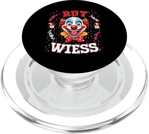 Köln Rut und Wiess Kölner Dom Karnevalskostüm Clown Kostüm PopSockets PopGrip für MagSafe von Rot Weiss Karneval Kostüm Fasching Köln Mainz