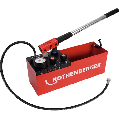 ROTHENBERGER RP 50 Digital Wasserdruckprüfpumpe, 0°-50° C Arbeitsbereich Temperatur, 0-30 Bar Prüfbereich | 1000004000 | Pumpe für Wasserdruck, Prüftechnik, Druckprüfungen von Rothenberger