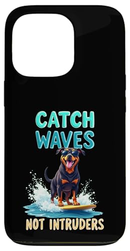 Cooler Rottweiler Surfhund Hülle für iPhone 13 Pro von Rottweiler Fun Designs