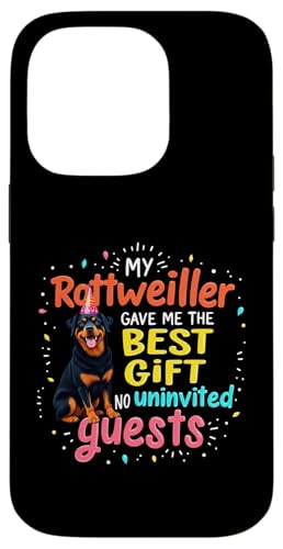 Lustiges Geburtstagsgeschenk Rottweiler Hund Hülle für iPhone 14 Pro von Rottweiler Fun Designs