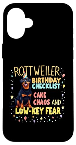 Lustiges Geburtstagsgeschenk Rottweiler Hund Hülle für iPhone 16 Plus von Rottweiler Fun Designs