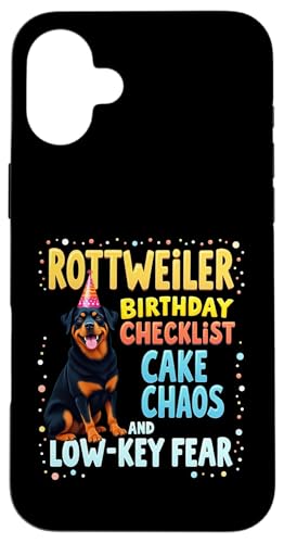 Lustiges Geburtstagsgeschenk Rottweiler Hund Hülle für iPhone 16 Plus von Rottweiler Fun Designs