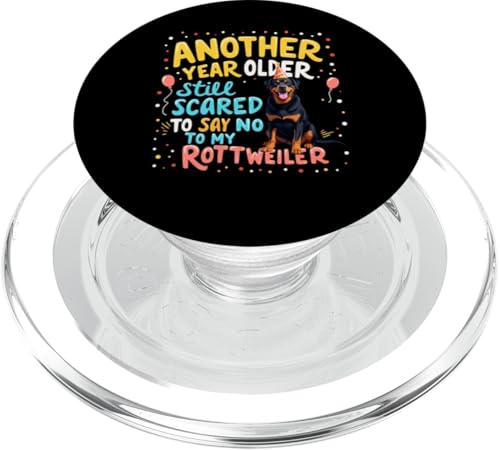 Lustiges Geburtstagsgeschenk Rottweiler Hund PopSockets PopGrip für MagSafe von Rottweiler Fun Designs