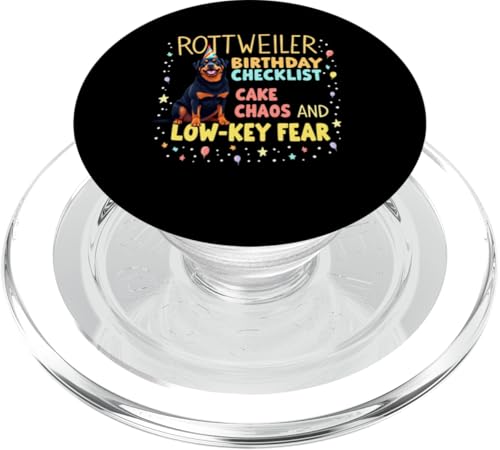 Lustiges Geburtstagsgeschenk Rottweiler Hund PopSockets PopGrip für MagSafe von Rottweiler Fun Designs