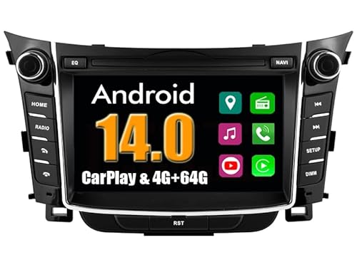 RoverOne Auto GPS Navi für Hyundai I30 2021 2013 2014 2015 2016 2017 CarPlay Autoradio Android Auto Radio Stereo Bluetooth USB Touchscreen von RoverOne