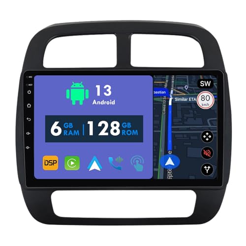 RoverOne Autoradio GPS für Renault Kwid 2015 2016 2017 2019 Carplay Android Auto Stereo Head Unit Bluetooth Sat Navigation von RoverOne