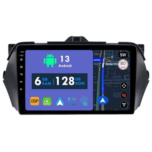 RoverOne Autoradio GPS für Suzuki Ciaz Alivio 2014 2015 2016 2017 2018 2019 Carplay Android Auto Stereo Head Unit Bluetooth Sat Navigation von RoverOne