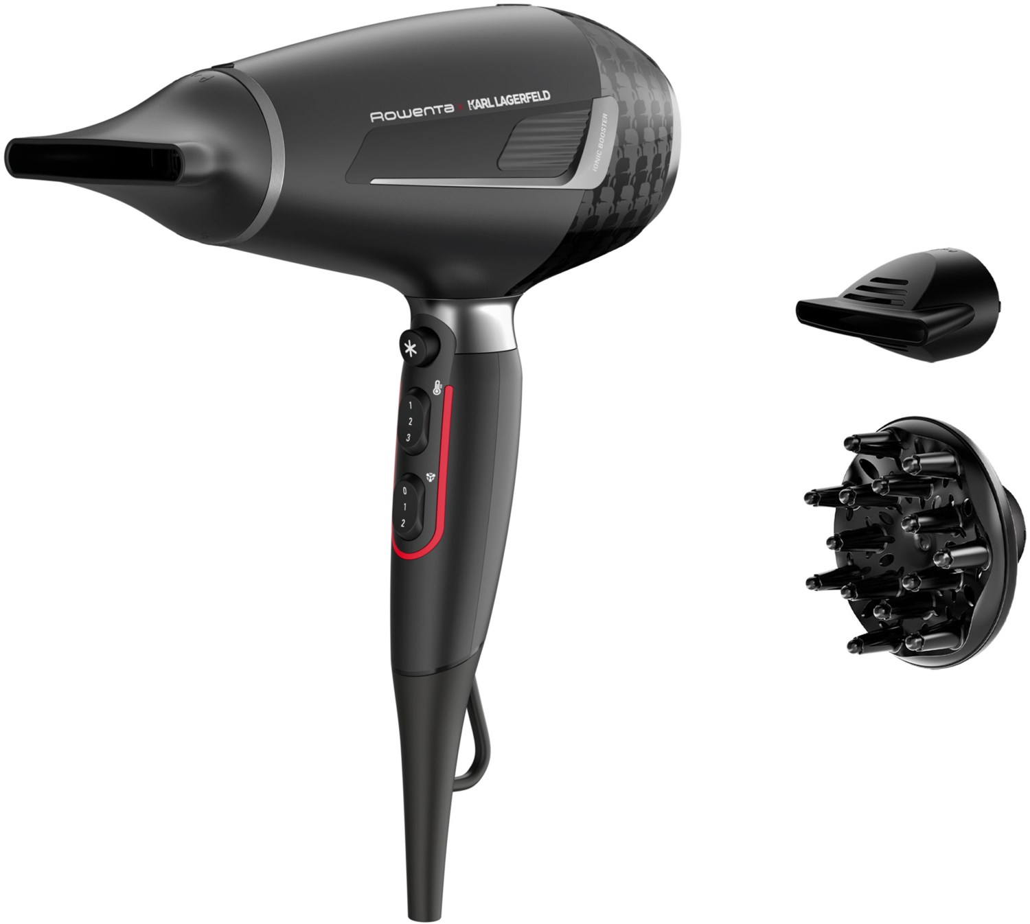 CV887L K/Pro Stylist Haartrockner schwarz/weiß/rot von Rowenta