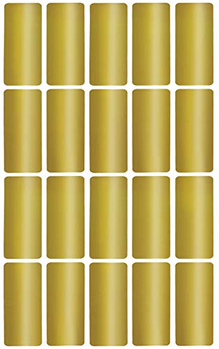 Aufkleber Gold 40 mm x 19 mm rechteckige Etiketten - 4 cm x 1,9 cm viereckige Sticker 100 von Royal Green von Royal Green