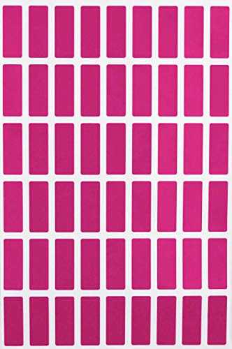 Aufkleber Pink 25 mm x 10 mm rechteckige Sticker – 2,5 cm x 1 cm viereckige Etiketten 270 Stück von Royal Green von Royal Green