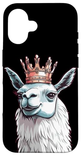 Freches Lama mit Krone für eine königliche Stimmung Hülle für iPhone 16 von Royal Llama with Crown