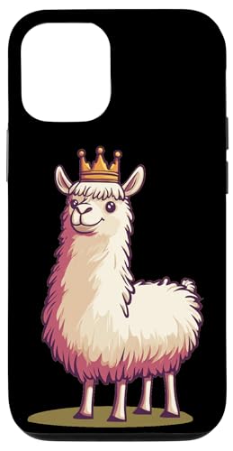 Gekröntes Lama-Logo für eine verspielte Stimmung Hülle für iPhone 12/12 Pro von Royal Llama with Crown