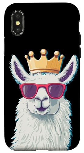 Humorvolles Lama mit Krone für lustige Liebhaber Hülle für iPhone X/XS von Royal Llama with Crown