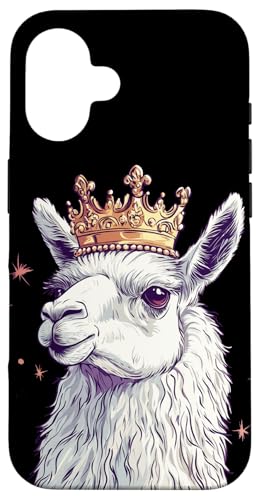 Majestätisches Lama mit Krone für eine lustige Szene Hülle für iPhone 16 von Royal Llama with Crown