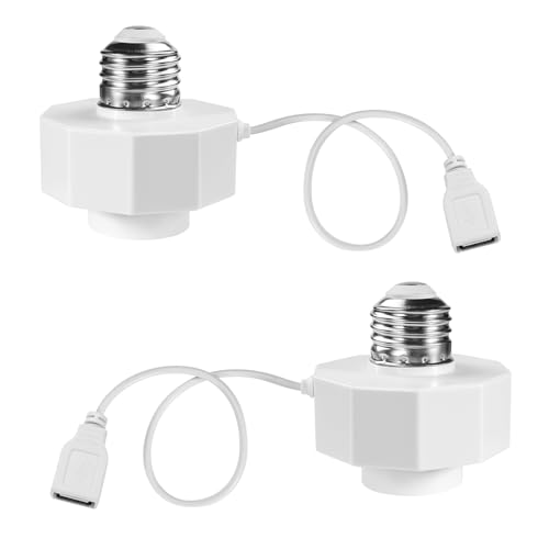 E26 USB-Adapter, 5 V, 1,5 A, Ladegerät AC110 ~ 240 V auf USB 5 V 1,5 A zur Verwendung mit Smart-Kameras, Batteriekameras, Smart-Home-Geräten, Bluetooth-Lautsprechern, GPS, LED-Streifen von Rreslicam