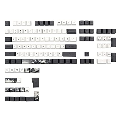 124 Tasten, maßgeschneidert für Tastenkappen, Farbstoff, Subbed Keycap OEM für Tastenabdeckung für mechanische Tastatur von Rsgfent