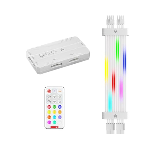 Ruaen 8Pin ARGB Grafikkarten-Stromversorgungskabel RGB-Stromverlängerungskabel RGB-PSU-Kabel für 30XX 40XX Grafikkarten B von Ruaen