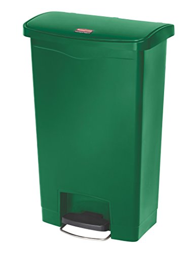 Rubbermaid Commercial Products Commercial 1883584 Slim Jim Step-On Wastebasket, Resin, Front Step, 50 L - Green von Rubbermaid