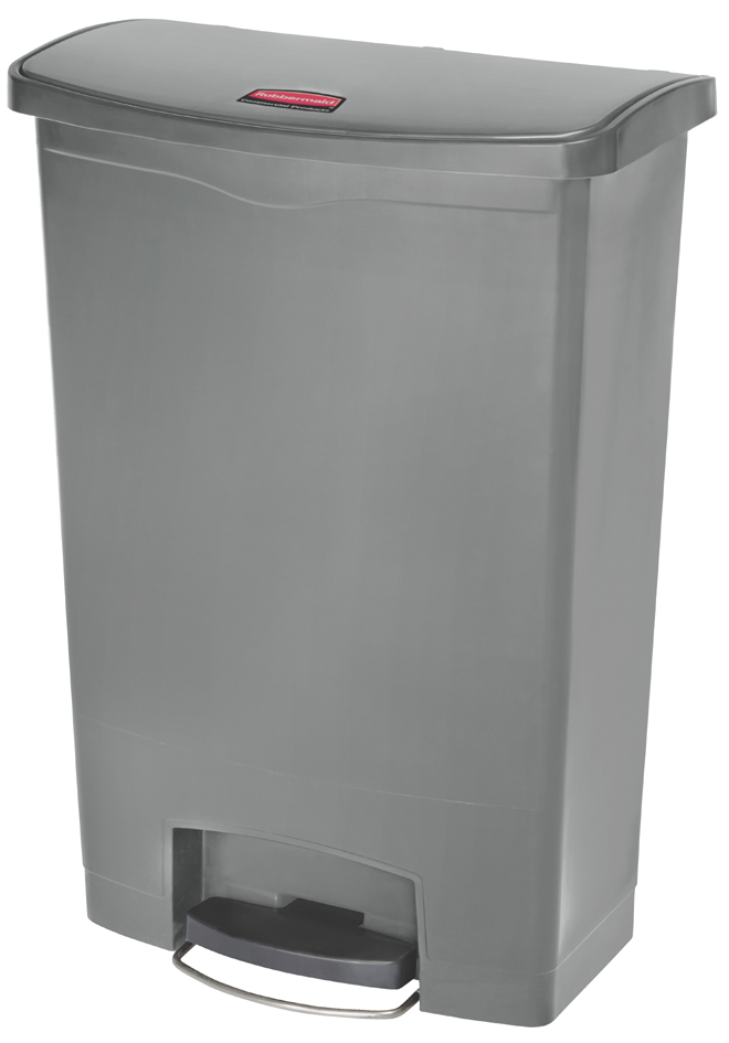 Rubbermaid Tret-Abfalleimer Slim Jim, 90 Liter, grau von Rubbermaid