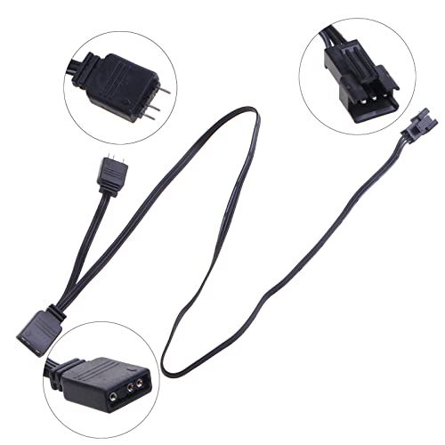 Rudiaoa 5V 3Pin ARGB Splitter Kabel 3 Pins Verlängerung Stecker Kabel Draht Für LED Licht Streifen 50cm Länge ARGB 1PC von Rudiaoa