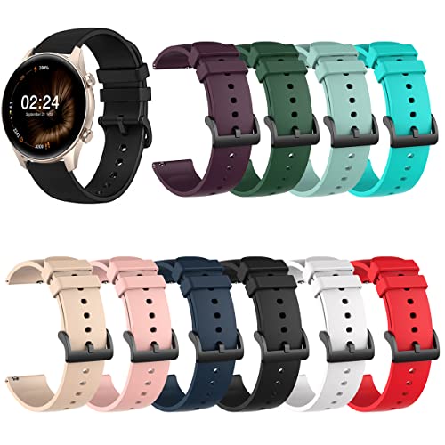 RuenTech Kompatibel für Parsonver Smartwatch Armband 22mm, Weiches Silikon Armband für Parsonver SR1 1,32" Uhrenarmband (10er Pack) von RuenTech