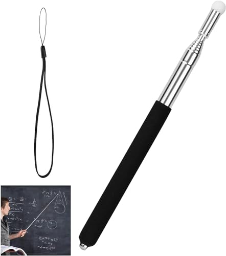 Klassenzimmer Zeiger, Zeigestab Ausziehbar, Teleskop Zeigestab Ausziehbar auf 100 cm, mit Lanyard Lehrzeiger, für Lehrer Whiteboard Tafelzeiger Filzkopf Lehrzeiger,1 Stück von Ruikcoll