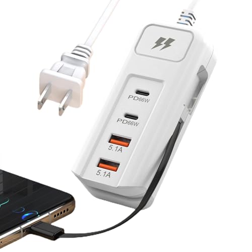 Rukjmqi USB-Hub-Ladegerät,USB-Lade-Hub | 4-Port-USB-Ladestation - Schnellladendes USB-Ladegerät, multifunktionale 4-Port-Ladestation für Telefon, Tablet von Rukjmqi