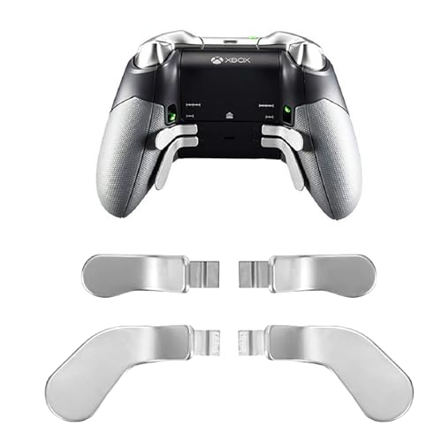 4 Pcs Trigger Paddles für Xbox One Elite, Metall Edelstahl Paddles Ersatzteile Kompatibel Elite Series 2 Controller, Ersatz Controller-Paddel Edelstahl Pads Ersatzteile für Metallhaarauslöser von Rumgug