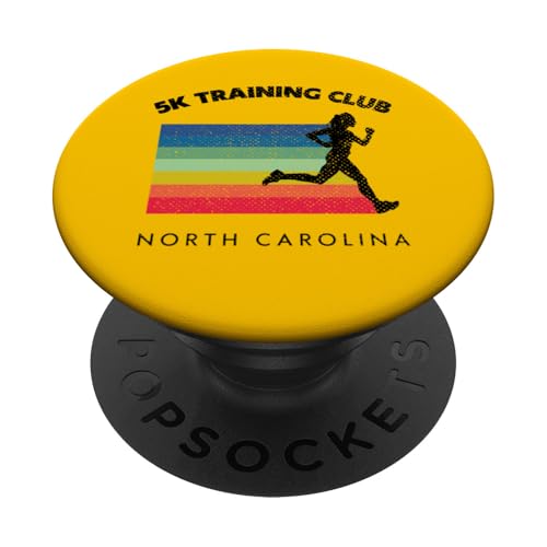 5-k-Trainingsclub North Carolina Laufmarathon North Carol PopSockets Klebender PopGrip von Running Vintage 5K Run