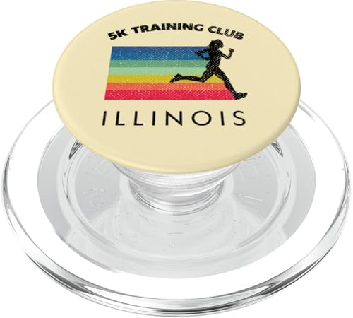 5K Training Club Illinois Laufmarathon Illinois PopSockets PopGrip für MagSafe von Running Vintage 5K Run