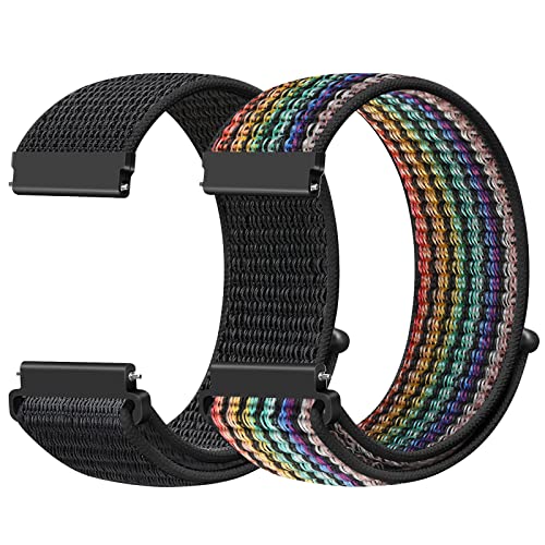 Runostrich 19mm Nylon Sport Loop Armband kompatibel mit Willful/YAMAY/Letsfit/LETSCOM/LIFEBEE/Lintelek ID205 ID205L ID205G ID205S ID205U Schnell Freigeben Armband für Damen Herren von Runostrich