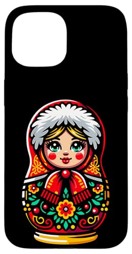 Hülle für iPhone 15 Russische Matroschka Weihnachten Russland Matrjoschka von Russen Kostüm Russisch Matryoshka Party Designs