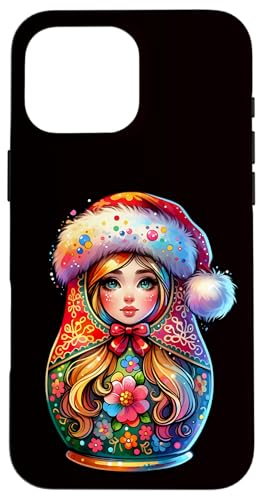 Hülle für iPhone 16 Pro Max Russische Matroschka Weihnachten Russland Matrjoschka von Russen Kostüm Russisch Matryoshka Party Designs