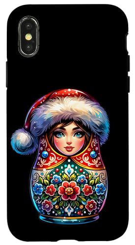 Hülle für iPhone X/XS Russische Matroschka Weihnachten Russland Matrjoschka von Russen Kostüm Russisch Matryoshka Party Designs