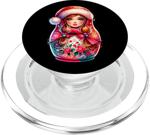 Russische Matroschka Weihnachten Russland Matrjoschka PopSockets PopGrip für MagSafe von Russen Kostüm Russisch Matryoshka Party Designs