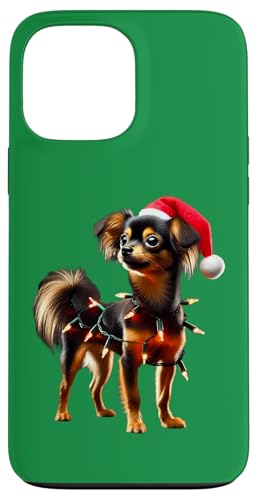 Hülle für iPhone 13 Pro Max Russisches Spielzeug Hund Weihnachtsmannmütze Weihnachtsbeleuchtung Besitzer Mama Papa von Russian Toy Dog Christmas Products