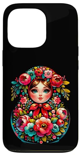 Hülle für iPhone 13 Pro Russian Girl Matroschka Moskau mit Sonnenbrille Matrjoschka von Russische Sprache Russland Matryoshka Kostüm