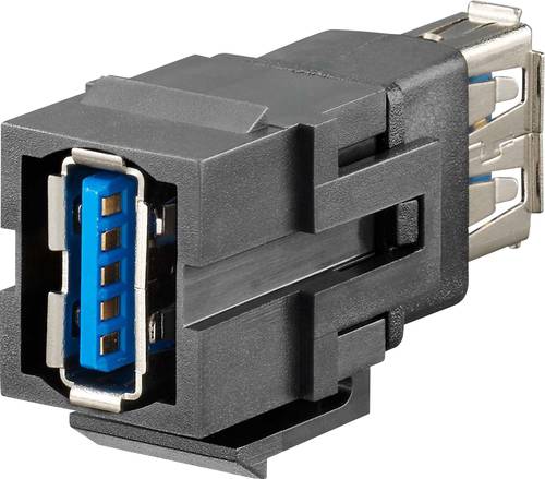 Rutenbeck USB-Keystone A 3.0 Adapter, Doppelkupplung KMK-USB 3.0sw 17010660 Inhalt: 1St. von Rutenbeck