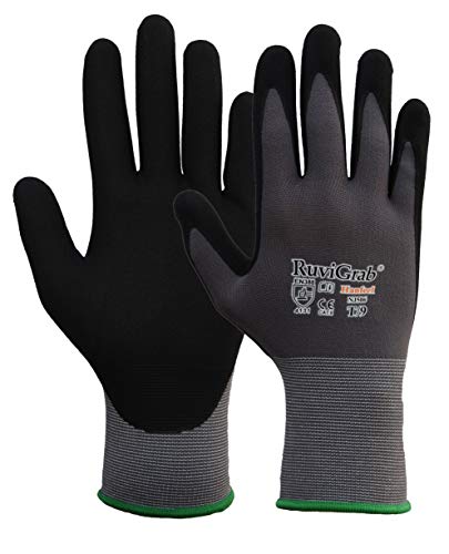 Ruvigrab Handschuh aus Nylon/Lycra, mikroporöse Nitrilbeschichtung, atmungsaktiv von Ruvigrab