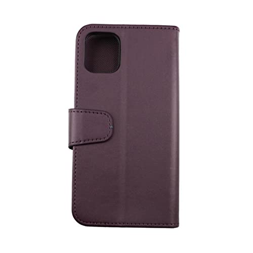 Rvelon Hulle fur iPhone 11 – Wallet Case mit zusatzlichem Kartenfach, stoßfest, Magnetverschluss, Dunkelviolett von Rvelon