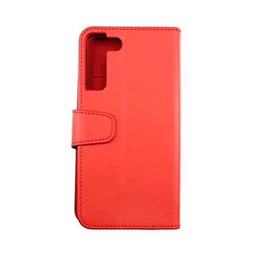 Rvelon fur Samsung Galaxy S22 Wallet Case, Stoßfest mit Magnetverschluss, Extra Kartenfach, Rot von Rvelon