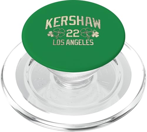 Clayton Kershaw Los Angeles Baseball St. Patrick's Clover PopSockets PopGrip für MagSafe von Ryno Sports