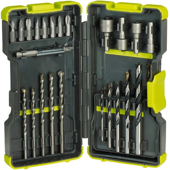 Bit- und Bohrerbox RAK30MIX, 30-teilig, Bohrer- & Bit-Satz Bit- und Bohrerbox RAK30MIX, 30-teilig, Bohrer- & Bit-Satz von Ryobi
