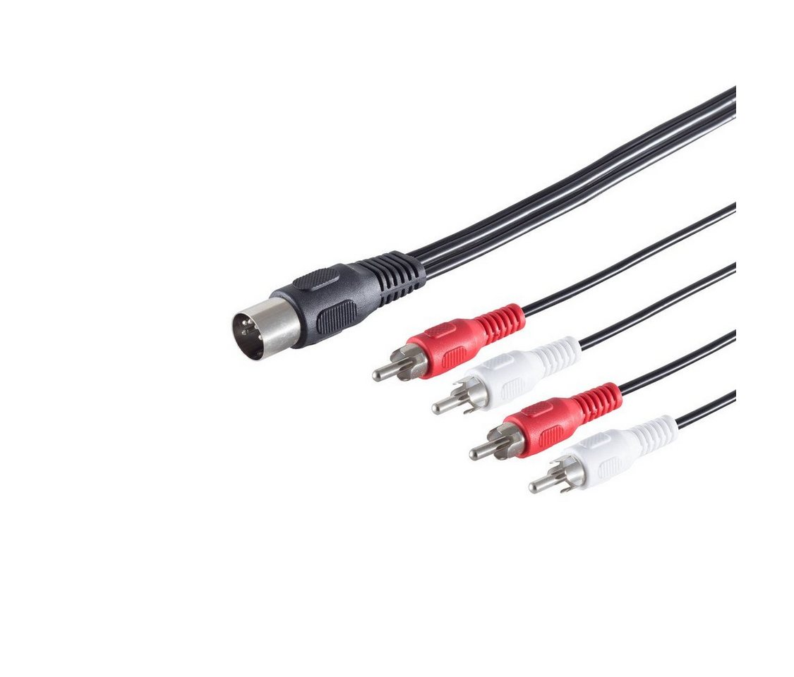 S/CONN maximum connectivity® DIN Kabel-5-pol. Stecker/ 4 Cinchstecker 1,5m Audio-Kabel, (150,00 cm) von S/CONN maximum connectivity®