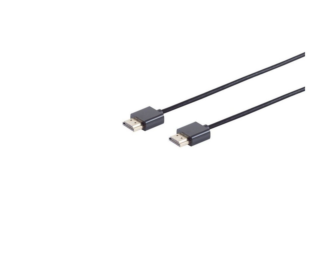 S/CONN maximum connectivity® HDMI A-Stecker / HDMI A-Stecker extra dünn 2m HDMI-Kabel, (200 cm) von S/CONN maximum connectivity®