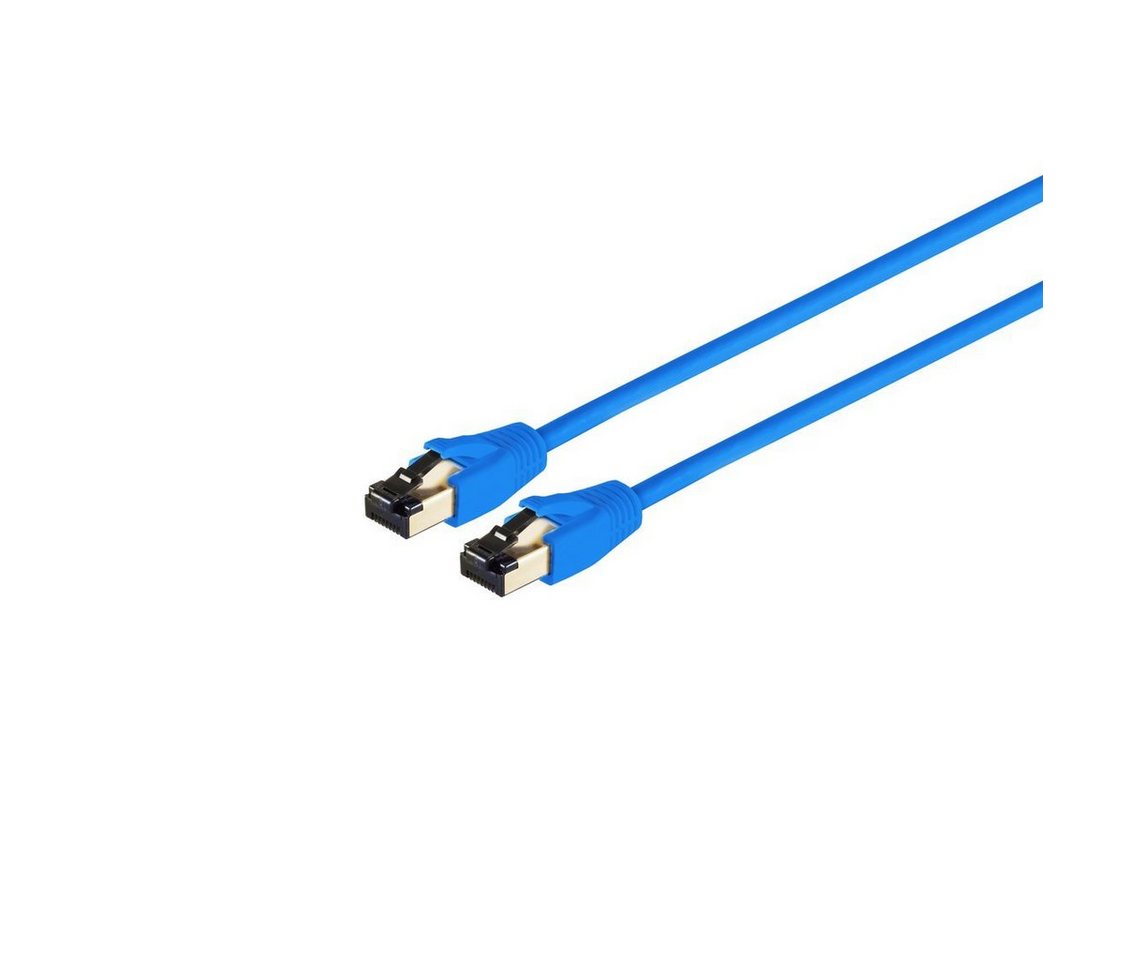 S/CONN maximum connectivity® Patchkabel cat 8.1 F/FTP PIMF LSZH blau 15,0m LAN-Kabel, RJ-45, (1500 cm) von S/CONN maximum connectivity®