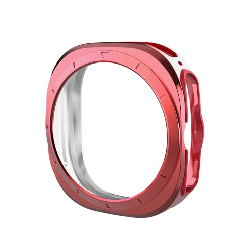 SAAWEE Hülle Vollständige Abdeckung für Samsung Galaxy Watch 7 40mm 44mm TPU Anti-Drop und wasserdichte Schutzhülle(Red,for Watch 7 44mm) von SAAWEE